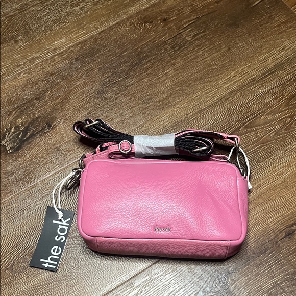 The Sak Handbags - The Sak Mulberry Leather Cora Smartphone Crossbody Belt Bag with Two Straps NWT